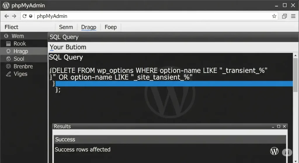 Hapus transient wp options